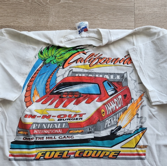 Vintage Other - Vintage RARE 90s In n Out over the hill gang racing single stitch tee shirt